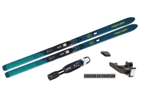 PACK FISCHER SKIS Outback 68 Crown/Skin Xtralite + Fixations à Choisir